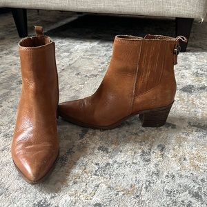 Franco Sarto Brown leather booties